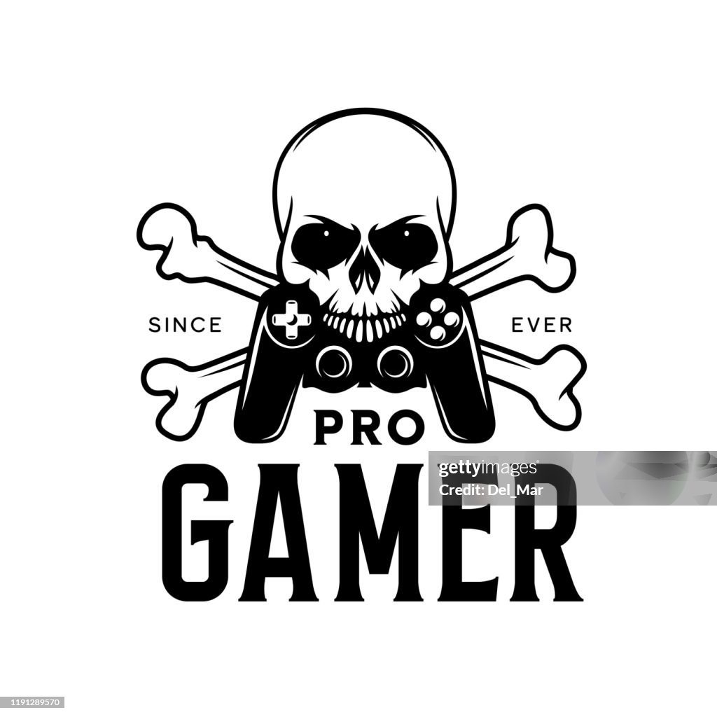 Ilustrace Video games related t-shirt design. Pro