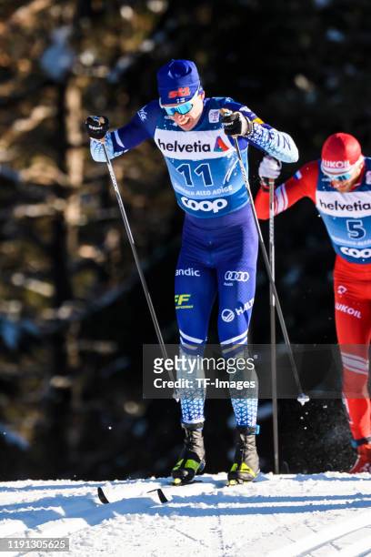 Iivo Niskanen of Finland during the Men's 15 km C Pursuit at the FIS Cross-Country World Cup Toblach at on January 1, 2020 in Toblach Hochpustertal,...