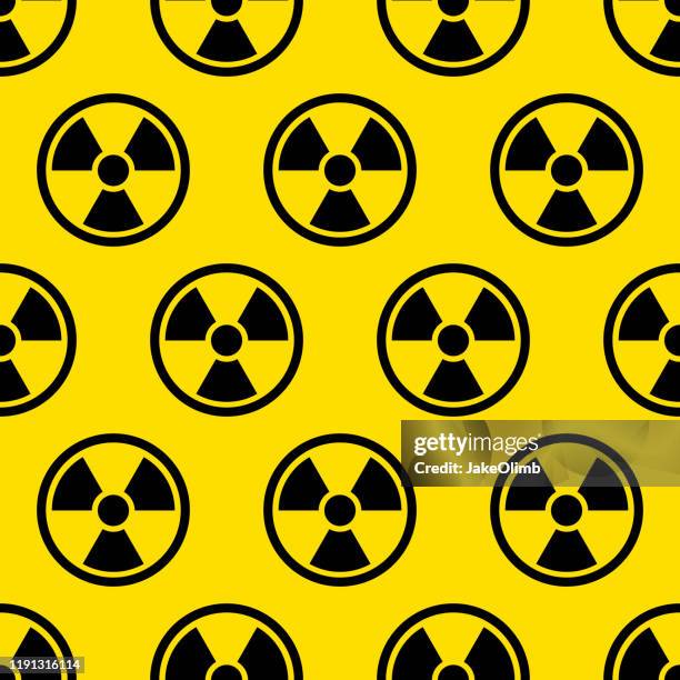 radiation pattern - radioactive warning symbol stock illustrations