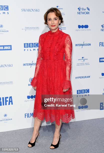 Kristin Scott Thomas attends the British Independent Film Awards 2019 at Old Billingsgate on December 01, 2019 in London, England.