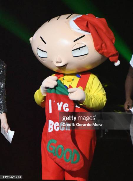 Stewie from Family Guy onstage during 93.3 FLZ's Jingle Ball 2019 Presented by Capital One at Amalie Arena on December 01, 2019 in Tampa, Florida.