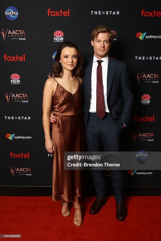 Philippa Roche Philippa Northeast and Sam Reid attend the 2019 AACTA Awards... News ...