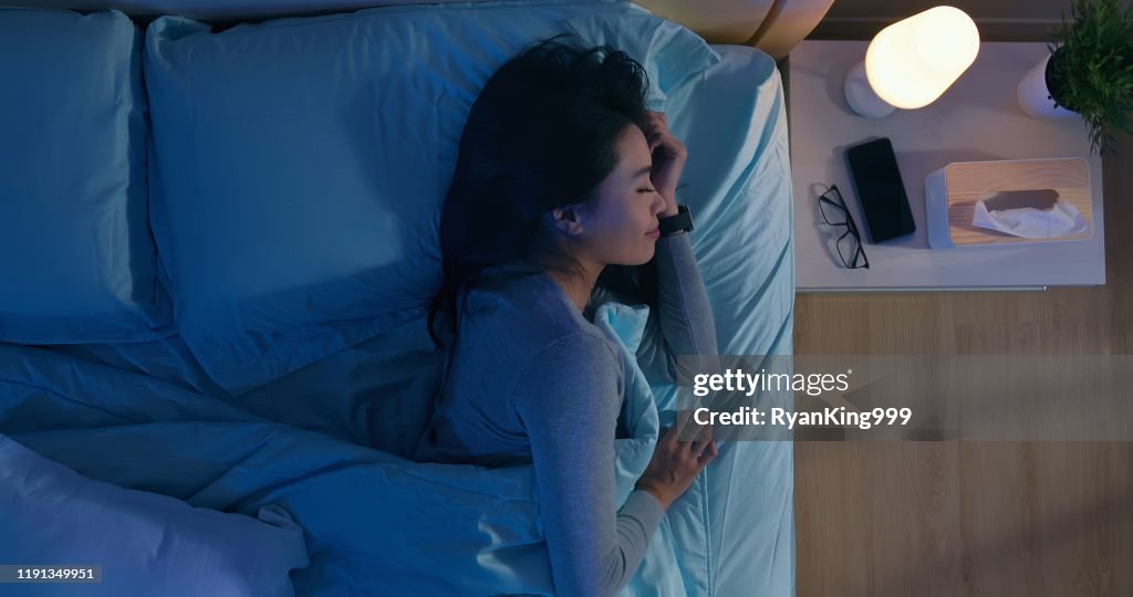 Asian woman sleep well