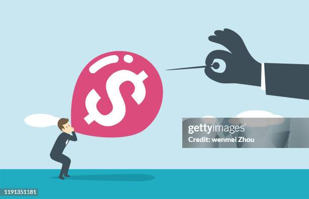 demolished - big bubble stock illustrations