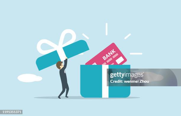 gift - unpacking stock illustrations