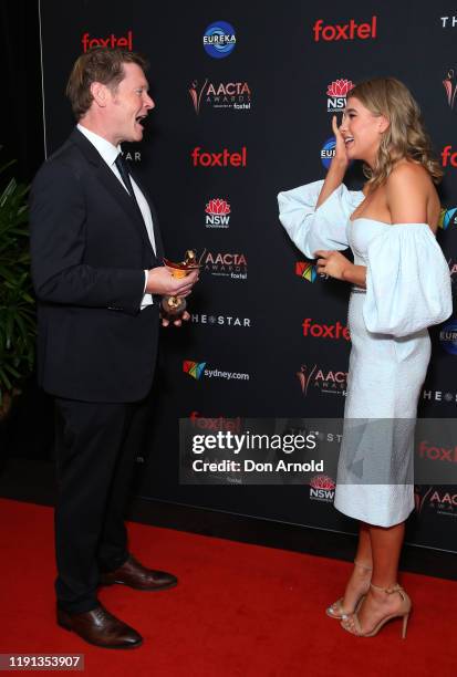 Asha Boswarva attends the 2019 AACTA Awards Presented by Foxtel | Industry Luncheon at The Star on December 02, 2019 in Sydney, Australia.