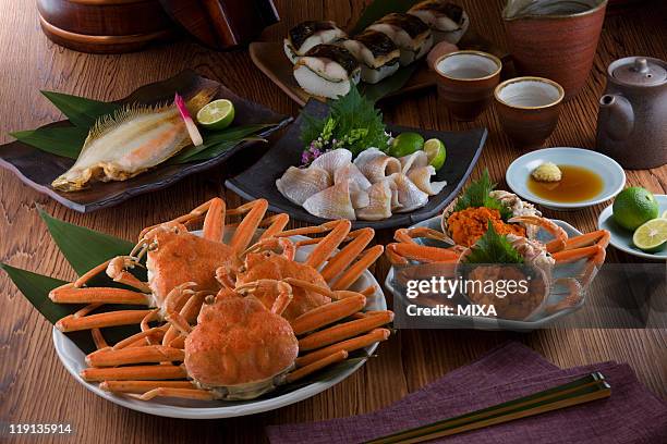 seafood of hokuriku region - chionoecetes opilio stock pictures, royalty-free photos & images
