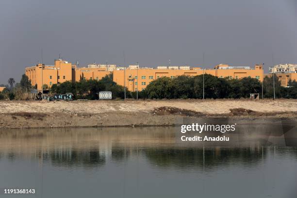 Embassy building in Baghdad is seen after U.S. Urged American citizens to leave Iraq immediately in the aftermath of an airstrike that killed a top...