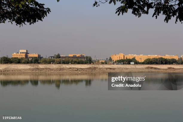 Embassy building in Baghdad is seen after U.S. Urged American citizens to leave Iraq immediately in the aftermath of an airstrike that killed a top...