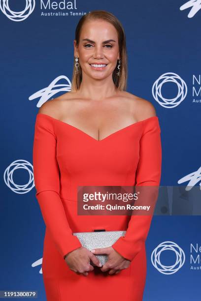 Jelena Dokic arrives for the 2019 Newcombe Medal at Crown Palladium on December 02, 2019 in Melbourne, Australia.