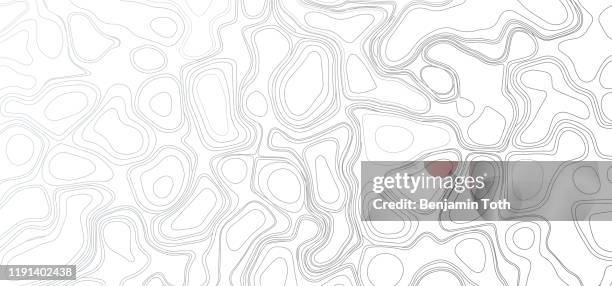topographic map design - cross section ground stock illustrations
