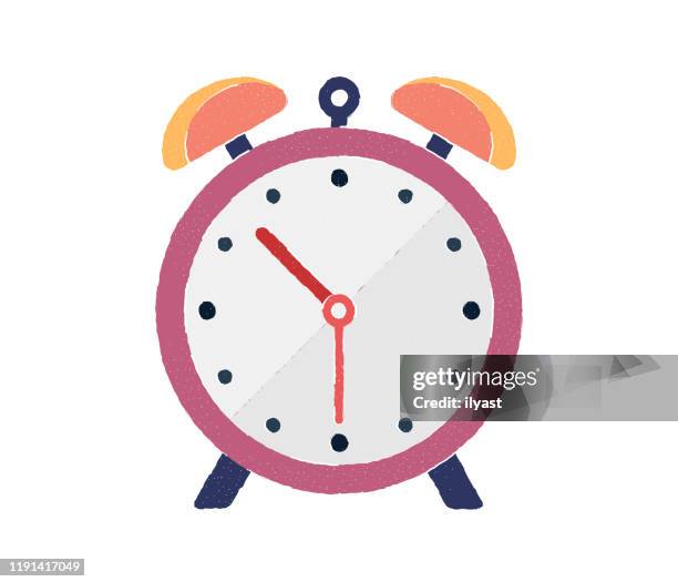 wake up alarm flat doodle icon design - service bell stock illustrations