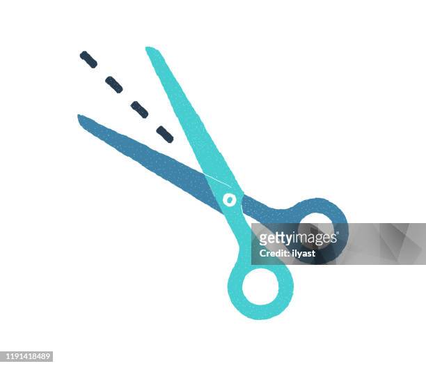 hair design flat doodle icon design - scissors stock illustrations