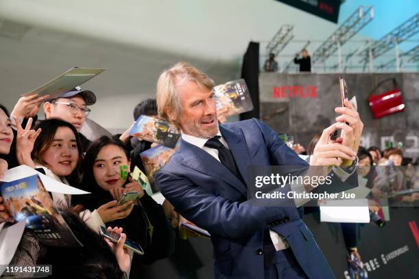 Michael Bay attends the world premiere of Netflix's '6 Underground' at Dongdaemun Design Plaza on December 02, 2019 in Seoul, South Korea.