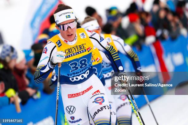 Elina Roennlund competes during the FIS Nordic World Cup Men's and Women's Cross Country Classic Mass Start on January 3, 2020 in Val Di Fiemme,...
