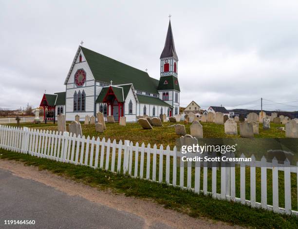 st. paul's anglican church, trinity, newfoundland, canada - scott cressman stock pictures, royalty-free photos & images