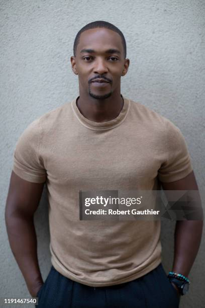 Actor Anthony Mackie is photographed for Los Angeles Times on October 15, 2019 in Beverly Hills, California. PUBLISHED IMAGE. CREDIT MUST READ:...