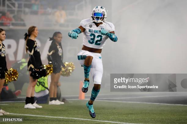 Team Savage safety Mordecai McDaniel during the 2020 Under Armour All-America Game on January 02, 2020 at Camping World Stadium in Orlando, FL.
