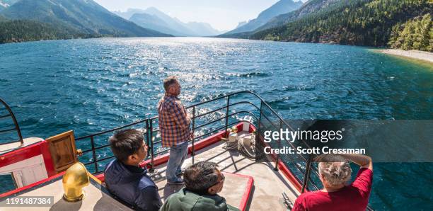 cruising in waterton lakes national park, canada - scott cressman stock pictures, royalty-free photos & images