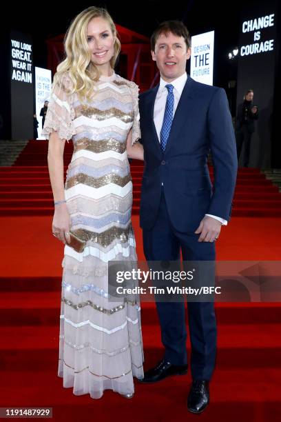 Lady Sofia Wellesley and James Blunt arrive at The Fashion Awards 2019 held at Royal Albert Hall on December 02, 2019 in London, England.