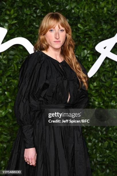 Molly Goddard arrives at The Fashion Awards 2019 held at Royal Albert Hall on December 02, 2019 in London, England.