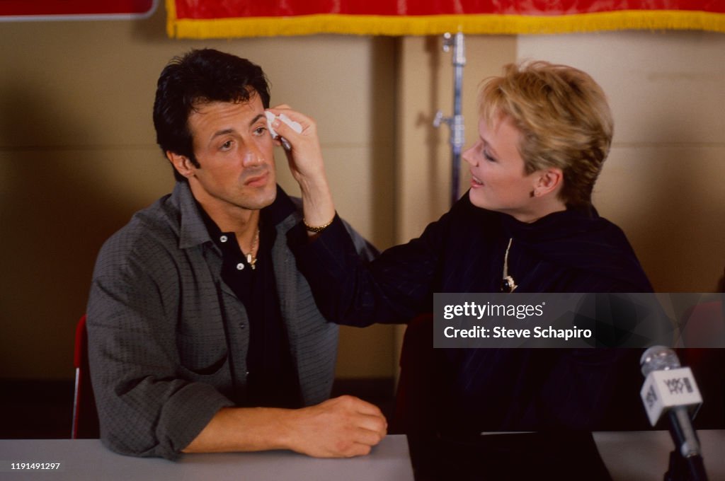 Stallone & Nielsen Film 'Rocky IV'