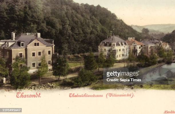 Villas in Saxony, Colored, Germany, Ponds in Landkreis Sachsische Schweiz-Osterzgebirge, Tharandt Landkreis Sachsische Schweiz-Osterzgebirge,...