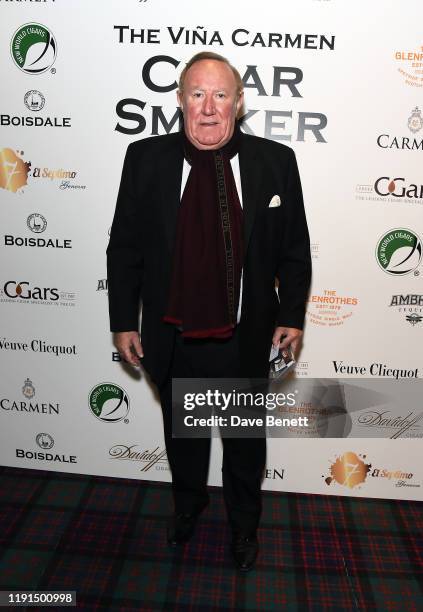 Andrew Neil attends the Vina Carmen Cigar Smoker Of The Year Awards 2019 founded by Boisdale at Boisdale of Canary Wharf on December 02, 2019 in...