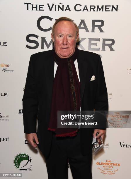 Andrew Neil attends the Vina Carmen Cigar Smoker Of The Year Awards 2019 founded by Boisdale at Boisdale of Canary Wharf on December 02, 2019 in...