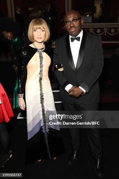 Anna Wintour and Edward Enninful attend The Fashion Awards 2019 after party held at Royal Albert Hall on December 02, 2019 in London, England.