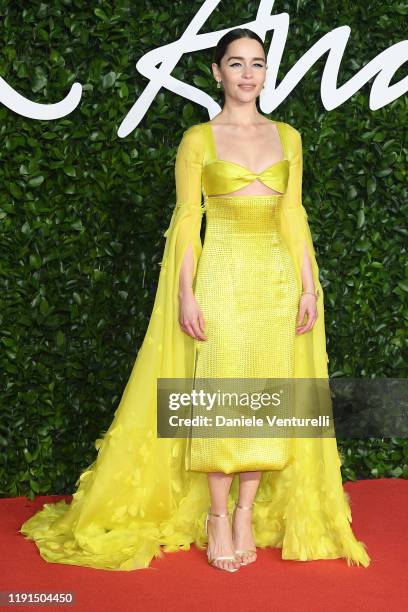 Emilia Clarke arrives at The Fashion Awards 2019 held at Royal Albert Hall on December 02, 2019 in London, England.