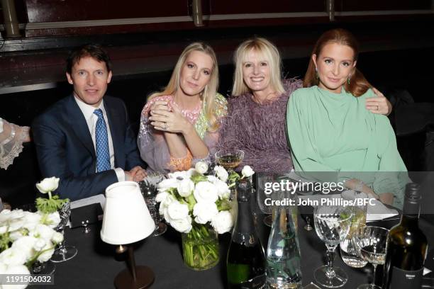 James Blunt, Alice Naylor-Leyland and Millie Mackintosh attend the VIP dinner at The Fashion Awards 2019 held at Royal Albert Hall on December 02,...