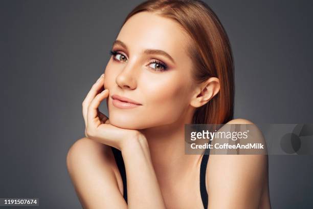 gorgeous woman posing on camera - fashion model stock pictures, royalty-free photos & images