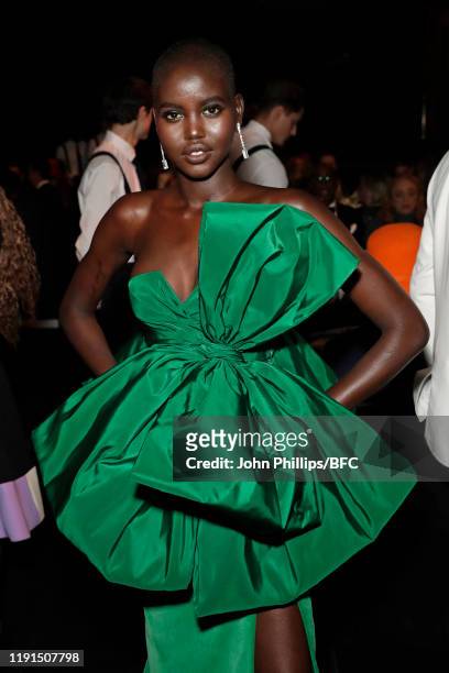 Adut Akech during the VIP dinner at The Fashion Awards 2019 held at Royal Albert Hall on December 02, 2019 in London, England.