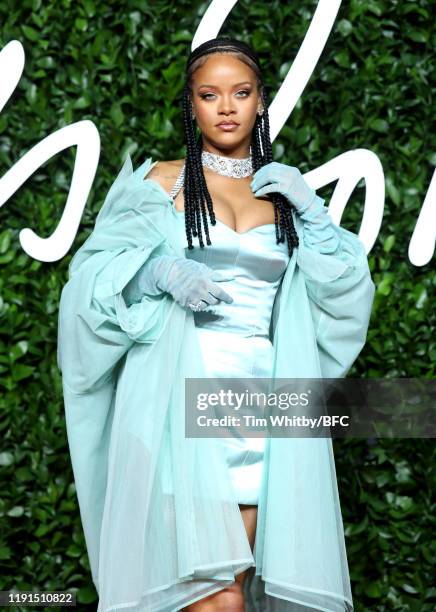 Rihanna arrives at The Fashion Awards 2019 held at Royal Albert Hall on December 02, 2019 in London, England.