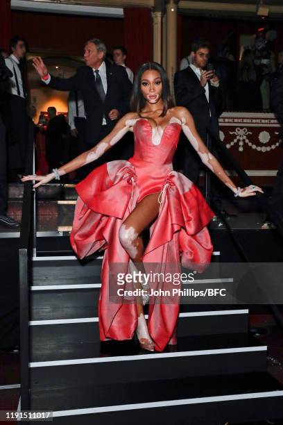 Winnie Harlow attends the VIP dinner at The Fashion Awards 2019 held at Royal Albert Hall on December 02, 2019 in London, England.
