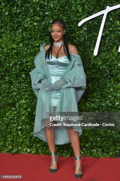 Singer Rihanna arrives at The Fashion Awards 2019 held at Royal Albert Hall on December 02, 2019 in London, England.