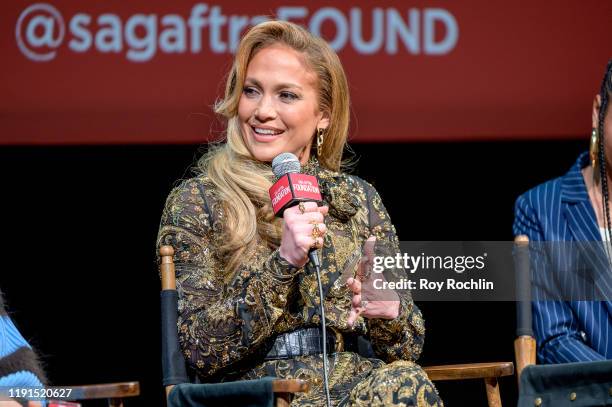 Jennifer Lopez attends SAG-AFTRA Foundation Conversation: "Hustlers" at The Robin Williams Center on December 02, 2019 in New York City.
