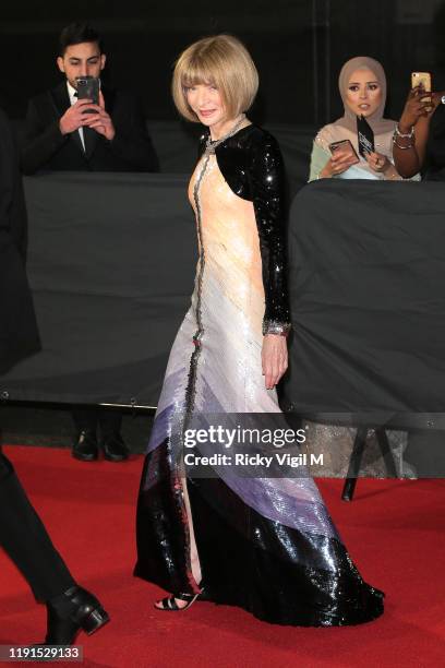 Anna Wintour arrives at The Fashion Awards 2019 held at Royal Albert Hall on December 02, 2019 in London, England.