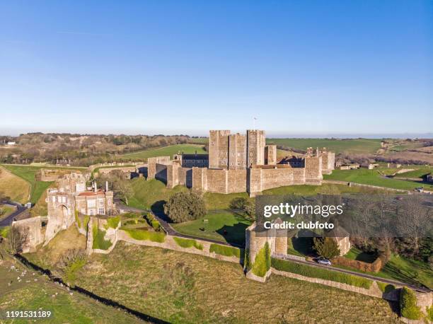 dover castle in kent, uk - north downs stock pictures, royalty-free photos & images