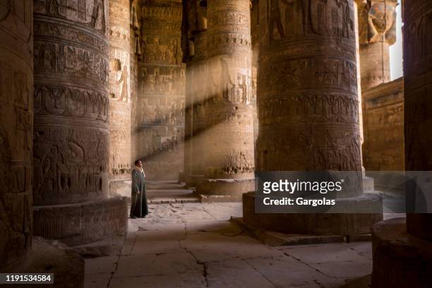 der hüter des tempels, ägypten - ancient alexandria stock-fotos und bilder