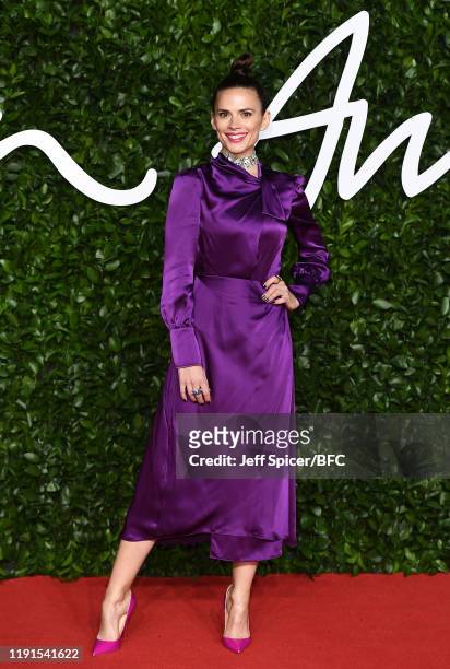 Hayley Atwell arrives at The Fashion Awards 2019 held at Royal Albert Hall on December 02, 2019 in London, England.