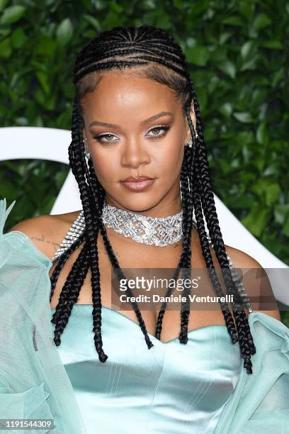Rihanna arrives at The Fashion Awards 2019 held at Royal Albert Hall on December 02, 2019 in London, England.