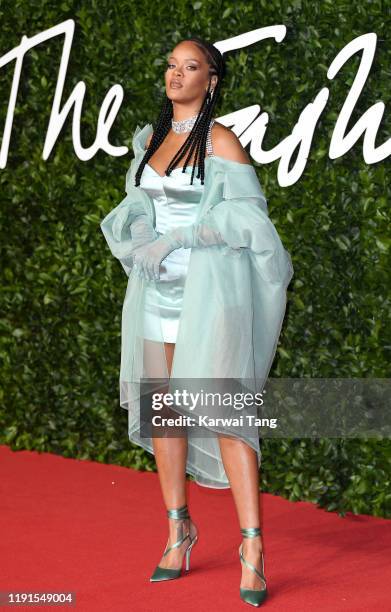 Rihanna attends The Fashion Awards 2019 at the Royal Albert Hall on December 02, 2019 in London, England.