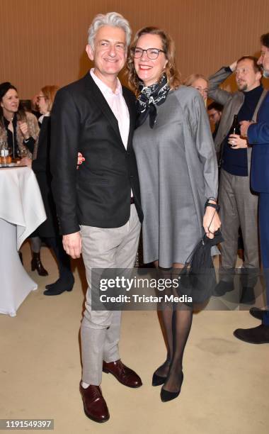 Dominic Raacke, Alexandra Rohleder during the "Skylight' theater premiere at Schiller Theater on December 1, 2019 in Berlin, Germany.
