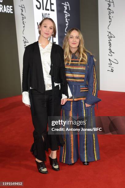 Phoebe English and Bethany Williams attend The Fashion Awards 2019 held at Royal Albert Hall on December 02, 2019 in London, England.