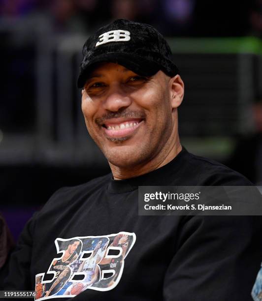 LaVar Ball attends the New Orleans Pelicans and Los Angeles Lakers basketball game at Staples Center on January 3, 2020 in Los Angeles, California.