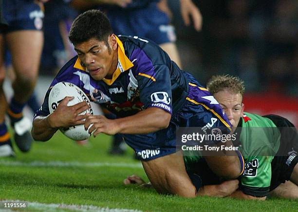 Stephen Kearney forMellbourne Storm in action during the NRL round 1 game between the Melbourne Storm and Canberra Raiders at Olympic Park,...