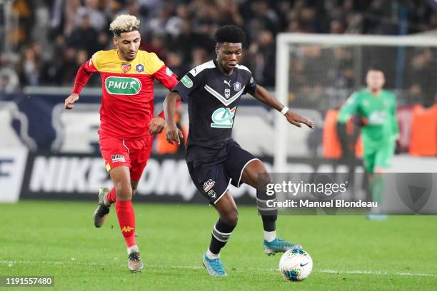 Aurelien TCHOUAMENI of Bordeaux during the French Cup match between Bordeaux and Le Mans at Stade Matmut Atlantique on January 3, 2020 in Bordeaux,...