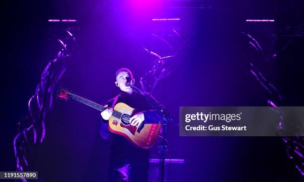 Dermot Kennedy performs on stage at Eventim Apollo on December 02, 2019 in London, England.